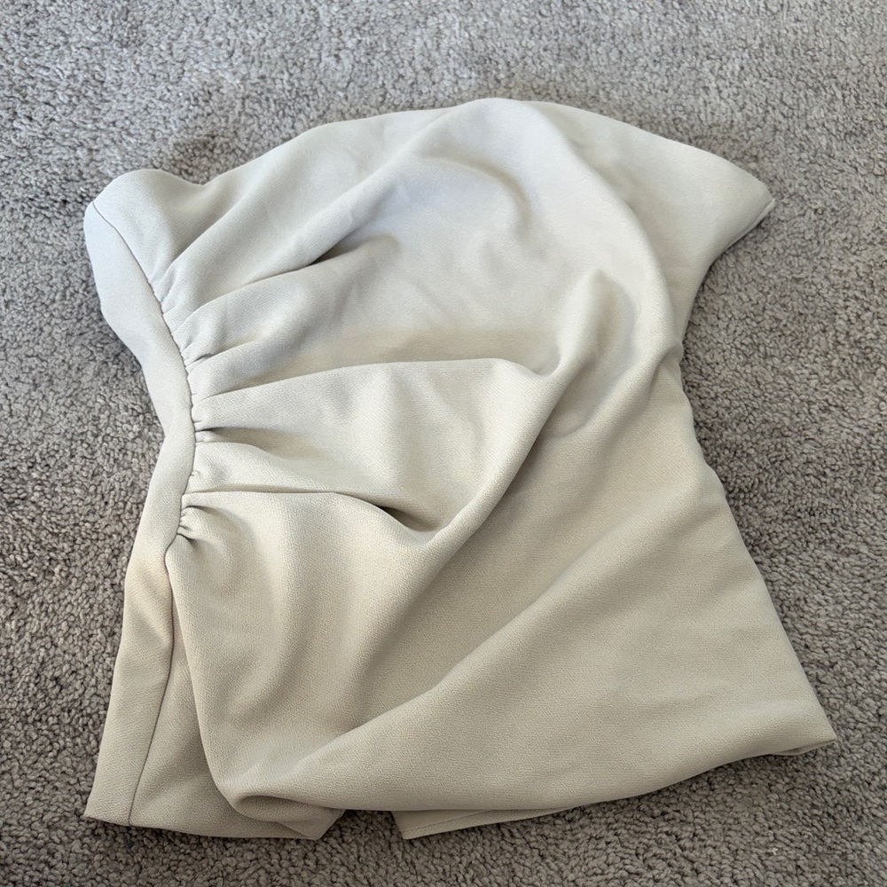 Abercrombie & Fitch Beige Strapless Top